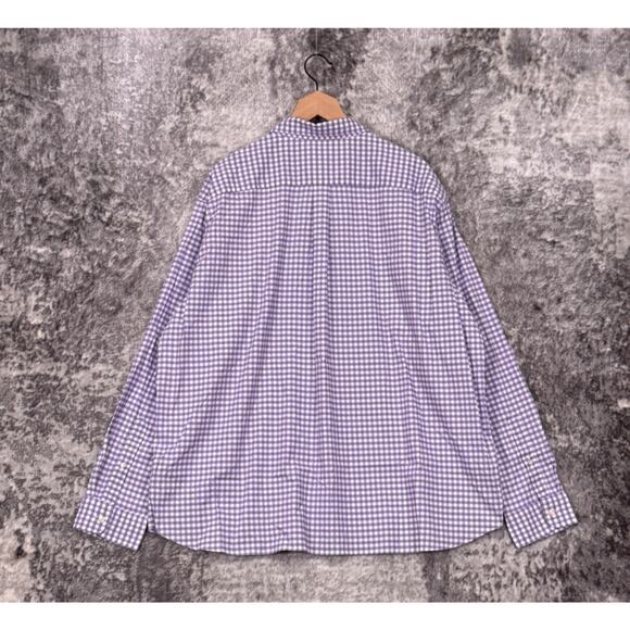 New Vineyard Vines On The Go Shirt XXL Mens Purple Check Long Sleeve Button - Picture 3 of 8